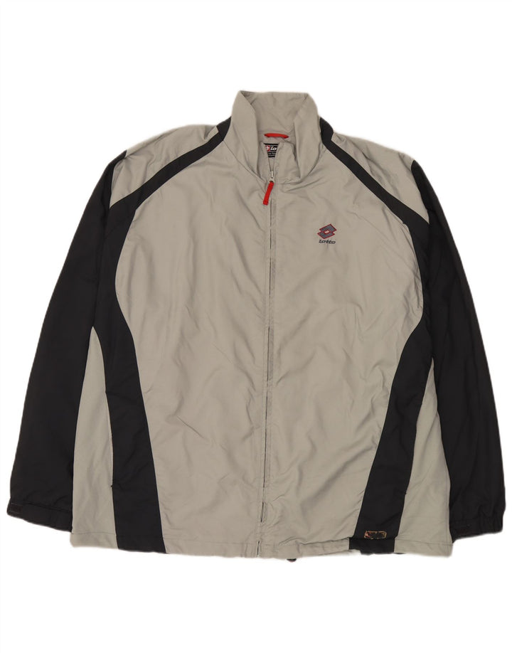 Lotto Mens Tracksuit Top Jacket 3XL Grey Colourblock Polyester