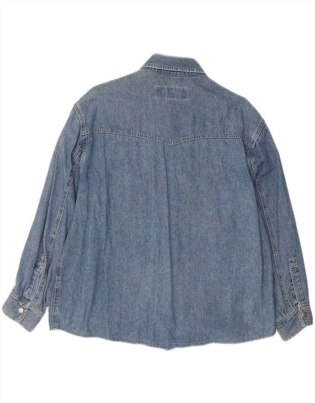 BROADWAY Mens Denim Shirt Large Blue Cotton Vintage Broadway and Second-Hand Broadway from Messina Hembry 