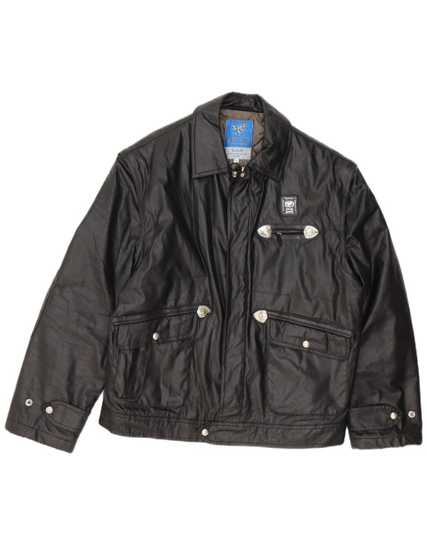 Piero Guidi Mens Utility Jacket UK 42 XL Black