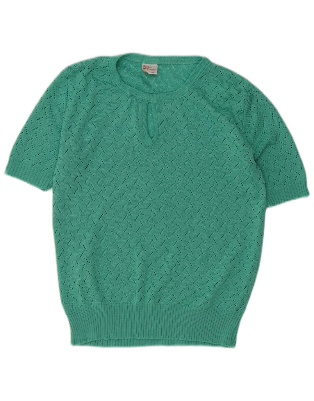Vintage Womens Crew Neck Jumper Sweater IT 44 Medium Green Polyacrylic