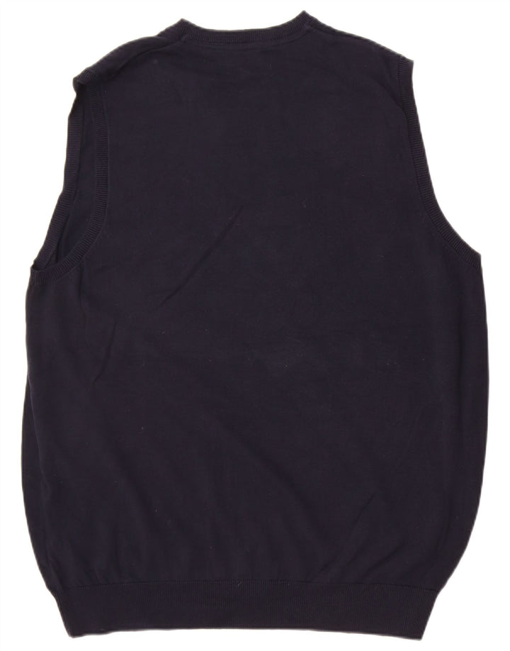 Marks & Spencer Mens Vest Tank Top XL Navy Blue Cotton