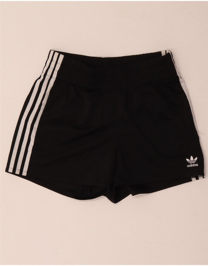 Adidas Womens Sport Shorts UK 8 Small Black Polyester