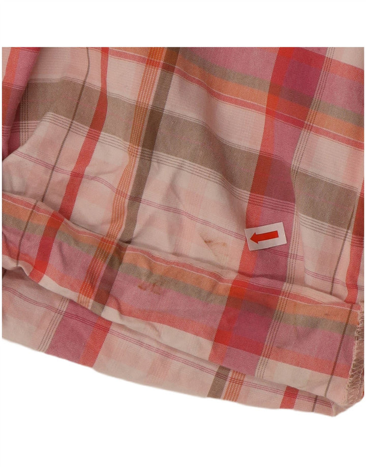 EDDIE BAUER Womens Chino Shorts US 6 Medium W32 Pink Check Cotton
