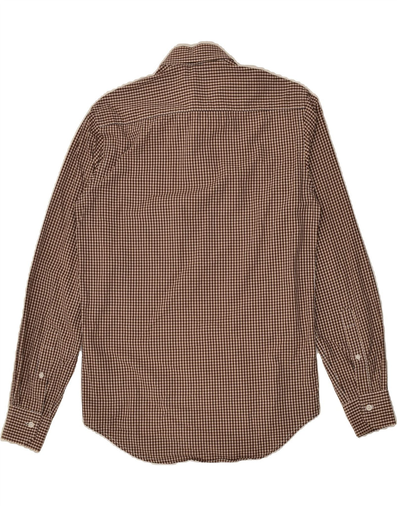 CARRERA Mens Shirt Small Brown Gingham Cotton | Vintage Carrera | Thrift | Second-Hand Carrera | Used Clothing | Messina Hembry 