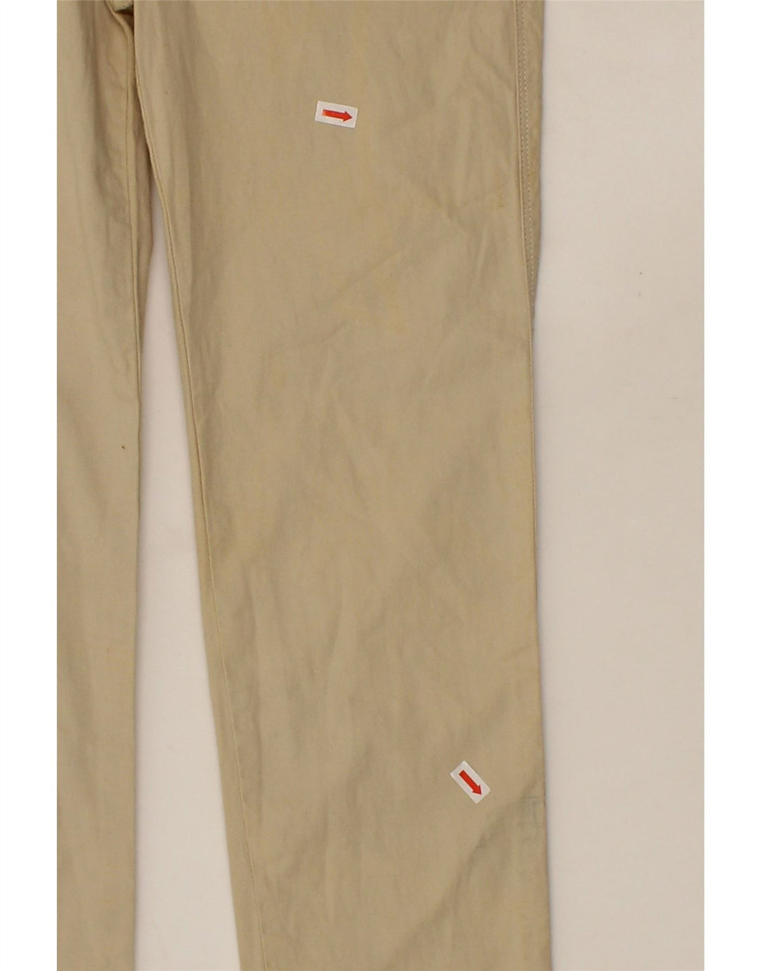 ARMANI Womens Slim Chino Trousers W25 L25 Beige Cotton Vintage Armani and Second-Hand Armani from Messina Hembry 