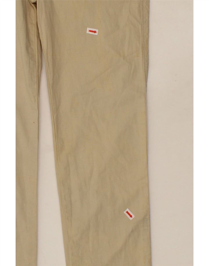 ARMANI Womens Slim Chino Trousers W25 L25 Beige Cotton Vintage Armani and Second-Hand Armani from Messina Hembry 