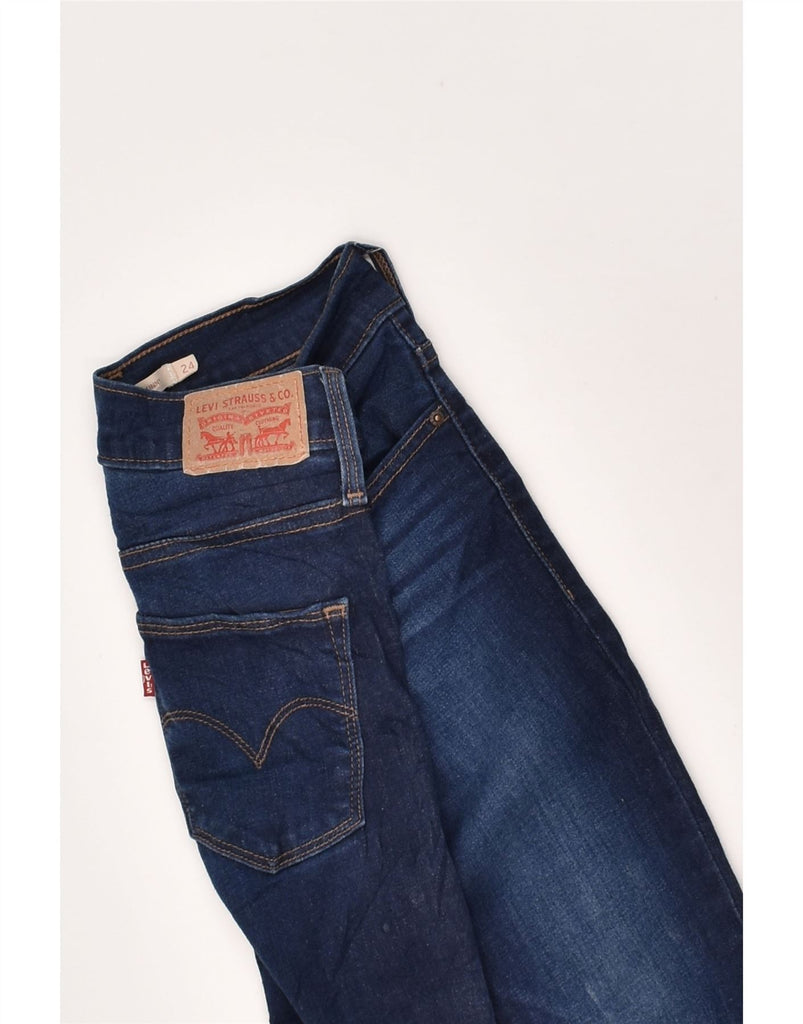 LEVI'S Womens Skinny Jeans W24 L31 Blue Cotton | Vintage Levi's | Thrift | Second-Hand Levi's | Used Clothing | Messina Hembry 