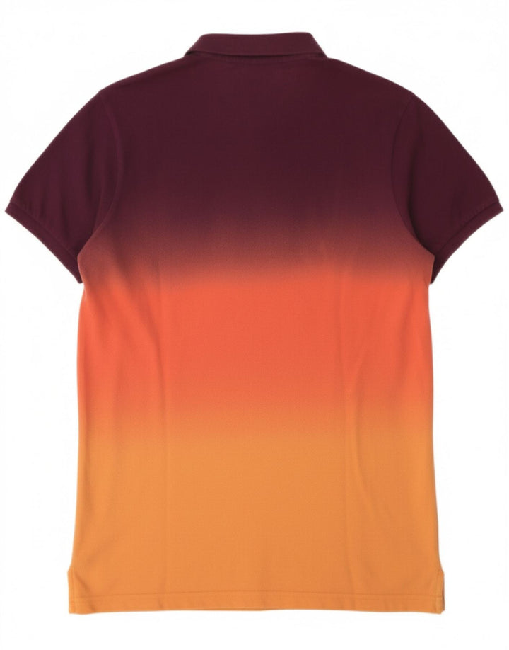 TOMMY HILFIGER Mens Slim Fit Polo Shirt Medium Multicoloured Colourblock