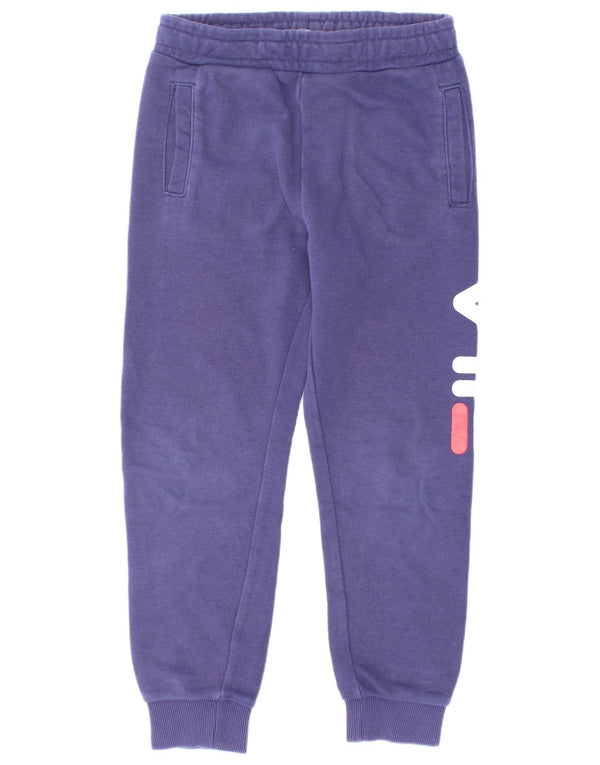 Fila Boys Graphic Tracksuit Trousers Joggers 5-6 Years Navy Blue Cotton