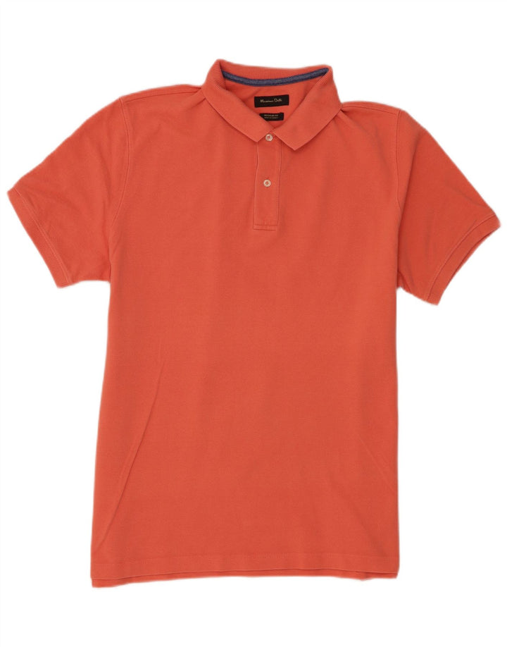 Massimo Dutti Mens Regular Fit Polo Shirt XL Orange