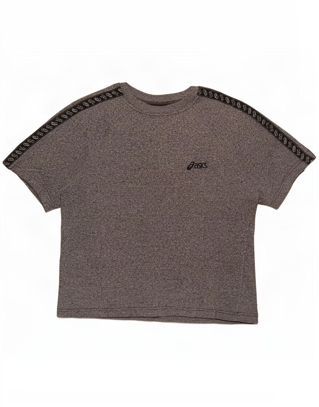 Asics Mens Graphic T-Shirt Top Medium Grey Flecked Cotton