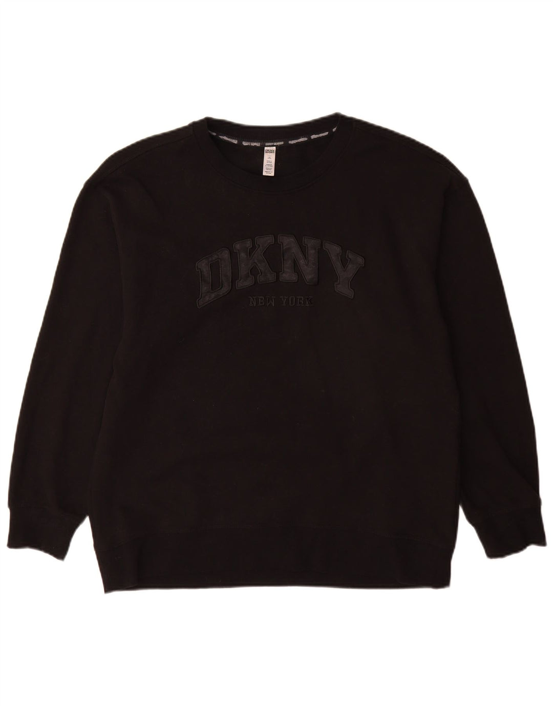 Dkny Mens Graphic Sweatshirt Jumper Large Black Cotton