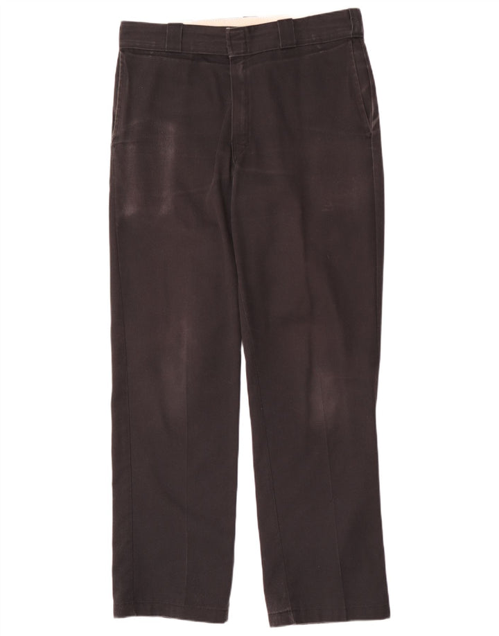Dickies Mens Straight Chino Trousers W32 L32 Black