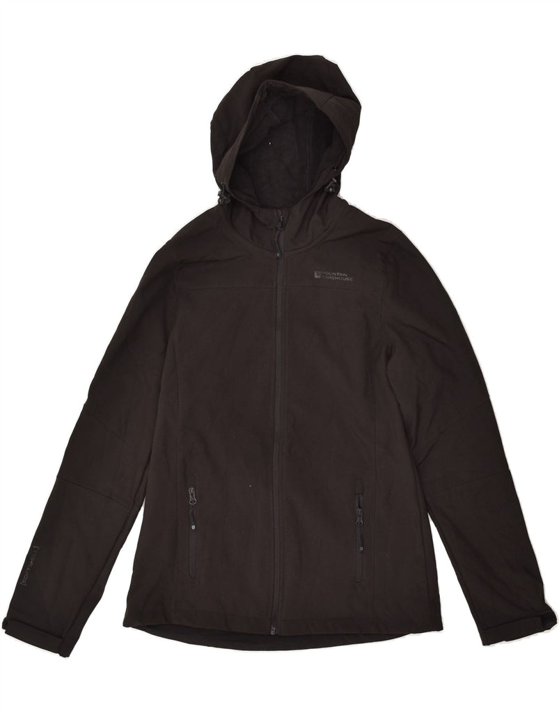 MOUNTAIN WAREHOUSE Womens Hooded Rain Jacket UK 12 Medium Black Polyester | Vintage Mountain Warehouse | Thrift | Second-Hand Mountain Warehouse | Used Clothing | Messina Hembry 