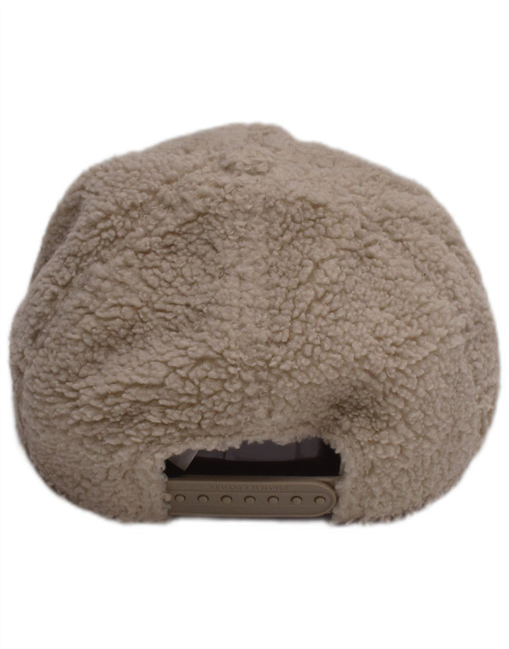 Armani Exchange Mens Fleece Baseball Cap One Size Off White Polyester