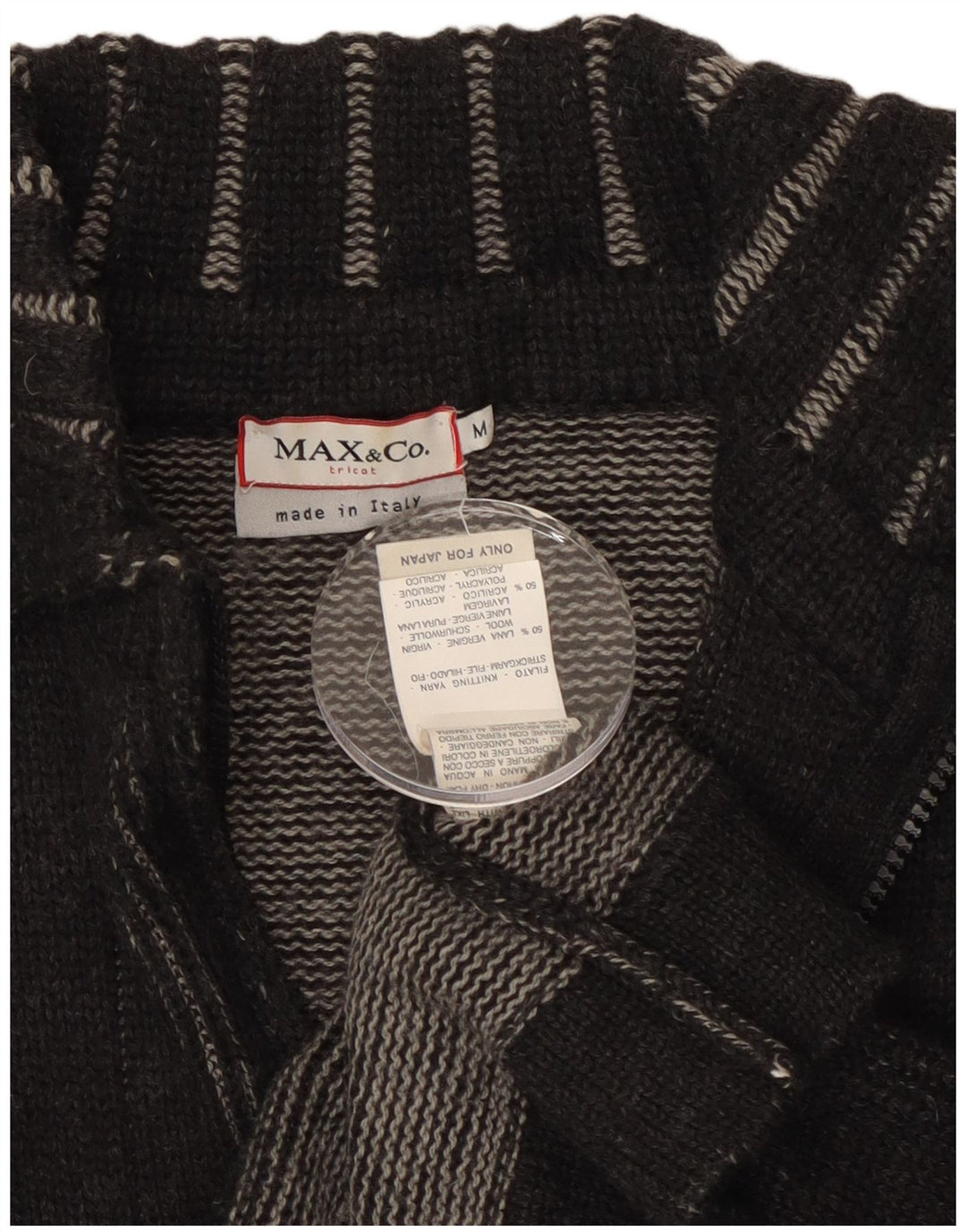 MAX & CO. Womens Cardigan Sweater UK 14 Medium Black Wool