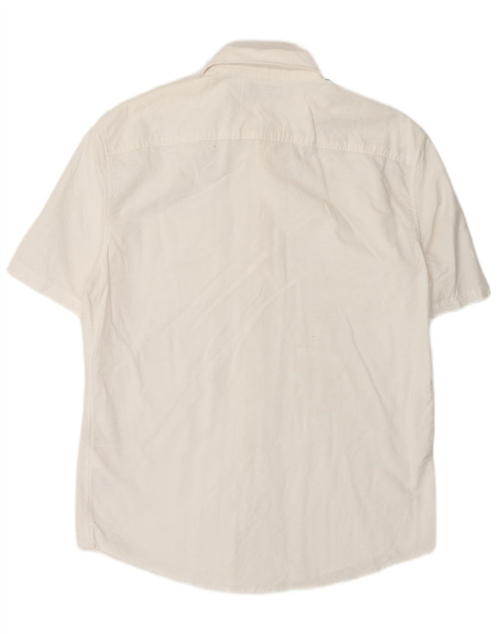 Jack Wills Mens Short Sleeve Slim Fit Shirt Medium White Cotton