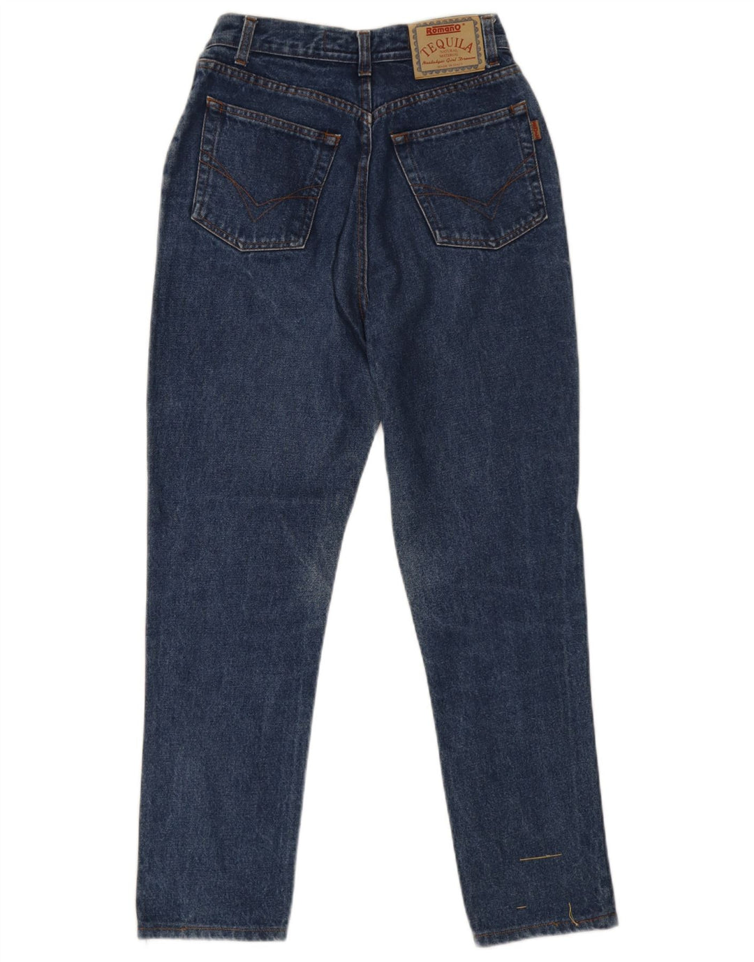 Romano Womens High Rise Slim Jeans W28 L27 Blue Cotton