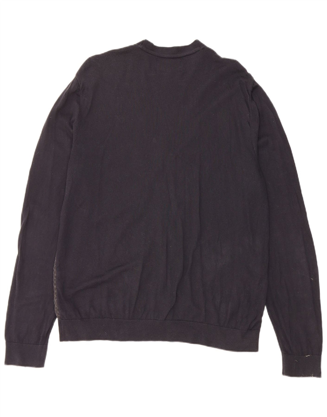 Marks & Spencer Mens Tailored Fit Cardigan Sweater Large Navy Blue