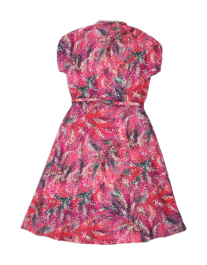 VINTAGE Womens A-Line Dress EU 38 Medium Pink Spotted Polyamide Vintage Vintage and Second-Hand Vintage from Messina Hembry 