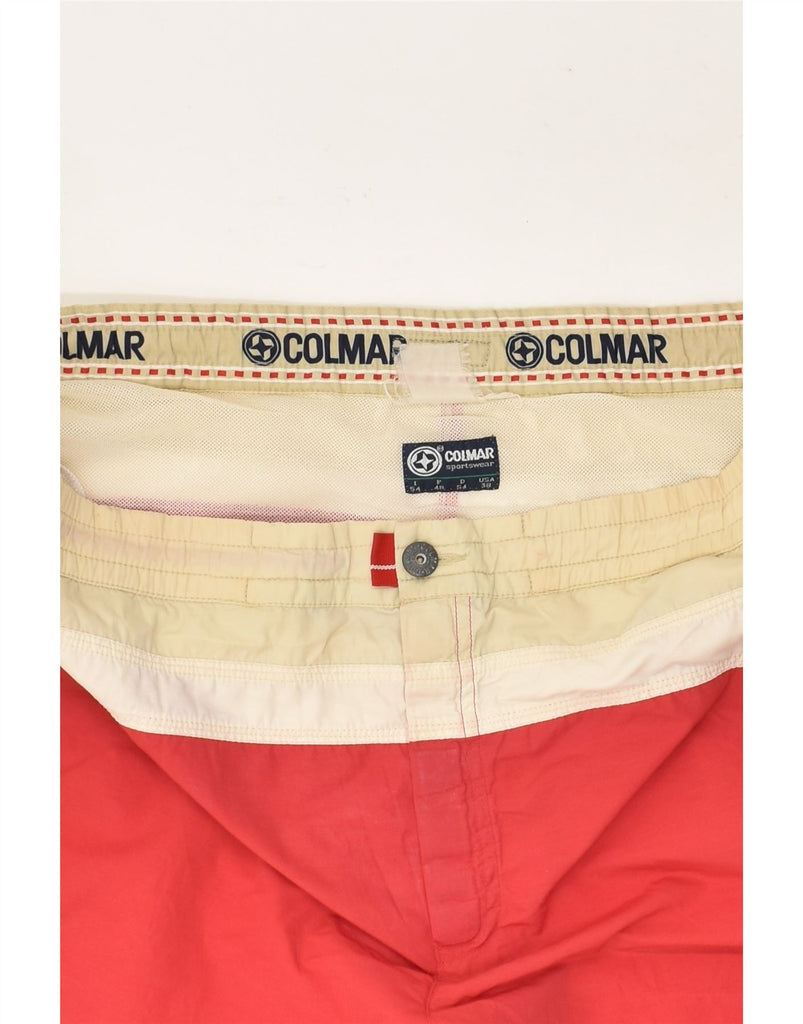 COLMAR Mens Swimming Shorts XL Red Colourblock | Vintage Colmar | Thrift | Second-Hand Colmar | Used Clothing | Messina Hembry 