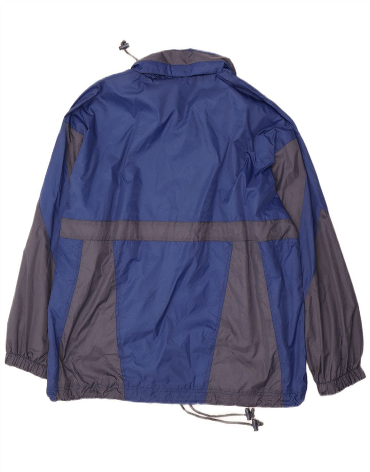 Marcel Clair Mens Pullover Rain Jacket UK 40 Large Blue Colourblock