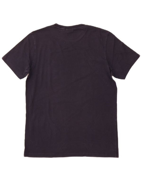 Adidas Mens Graphic T-Shirt Top Medium Navy Blue Cotton