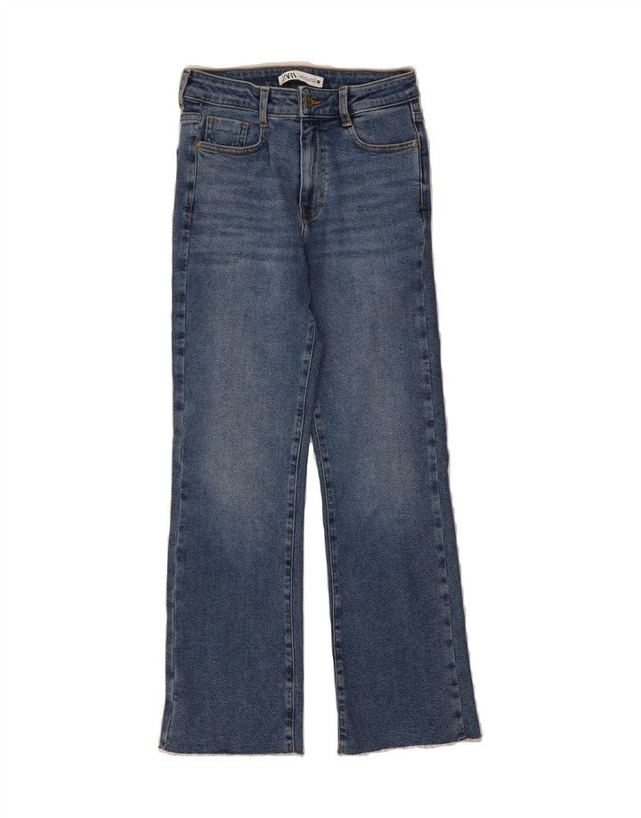 ZARA Womens Flared Jeans EU 34 2XS W24 L26 Blue Cotton Vintage Zara and Second-Hand Zara from Messina Hembry 