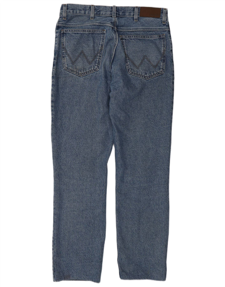Wrangler Mens Straight Jeans W33 L34 Blue Cotton
