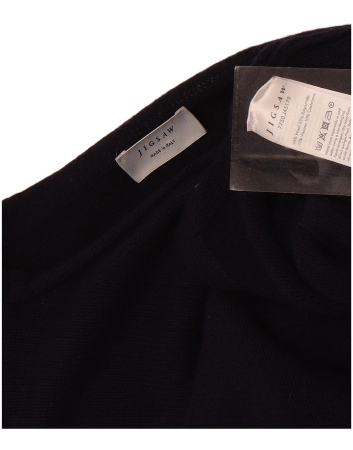 Jigsaw Womens Poncho Jumper One Size Navy Blue Wool