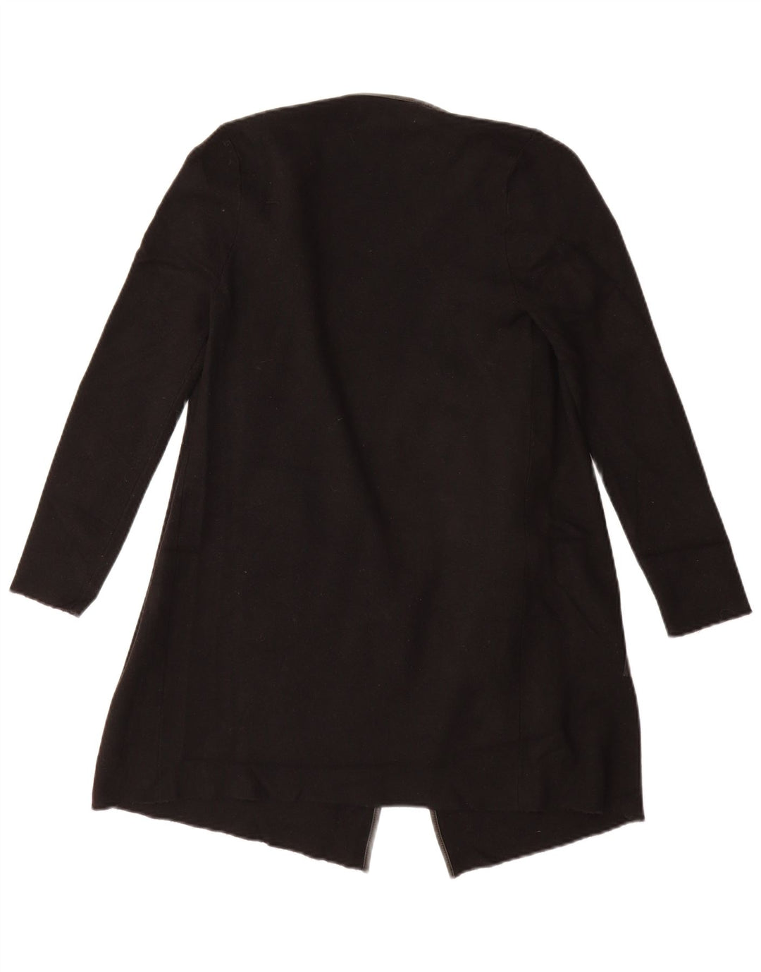ZARA Womens Longline Open Cardigan Sweater UK 10 Small Black Viscose