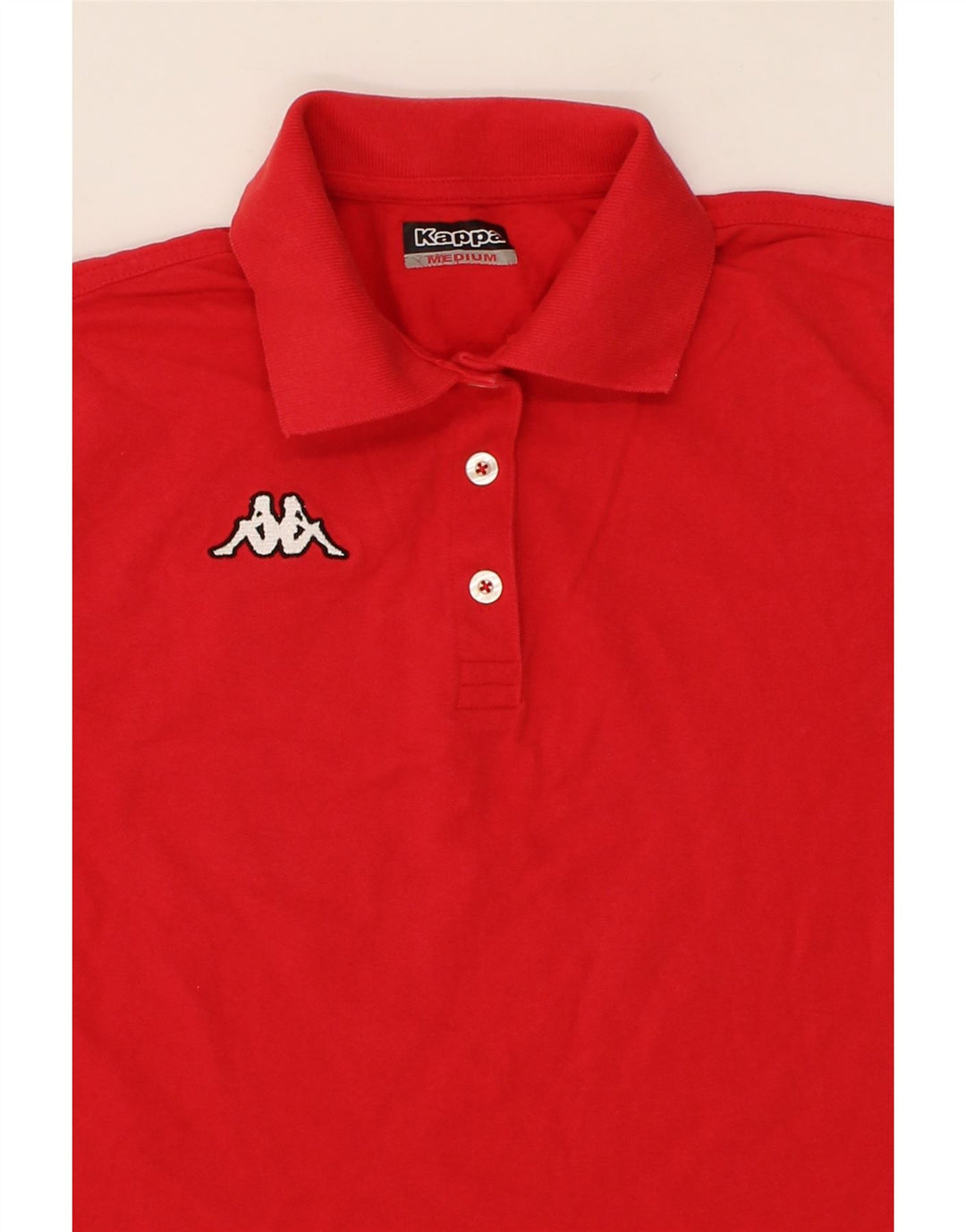 KAPPA Womens Polo Shirt UK 12 Medium Red Cotton Vintage Kappa and Second-Hand Kappa from Messina Hembry 