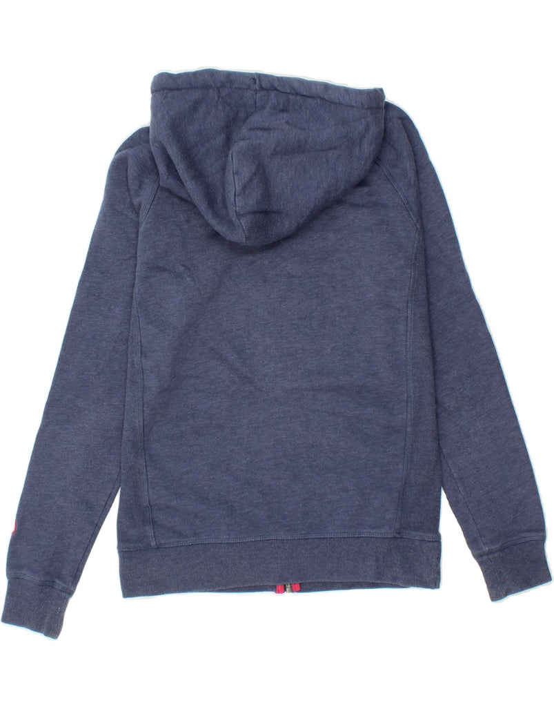 ANIMAL Womens Graphic Zip Hoodie Sweater UK 12 Medium Blue Cotton Vintage Animal and Second-Hand Animal from Messina Hembry 
