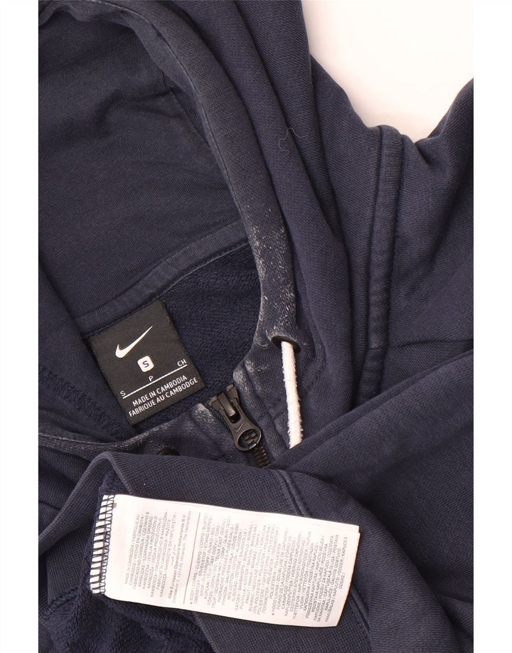 Nike Mens Zip Hoodie Sweater Small Navy Blue Cotton