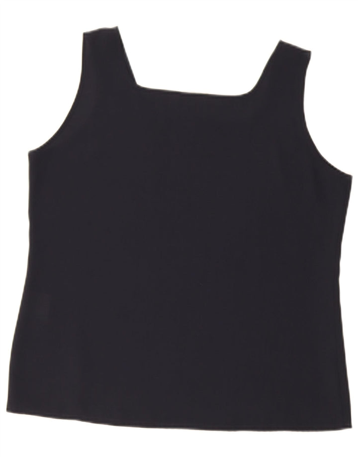 Sommermann Womens Vest Top UK 14 Large Navy Blue Polyester