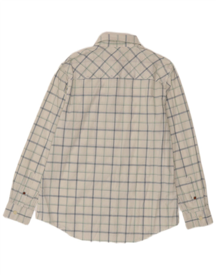 Timberland Mens Shirt Medium White Check Cotton