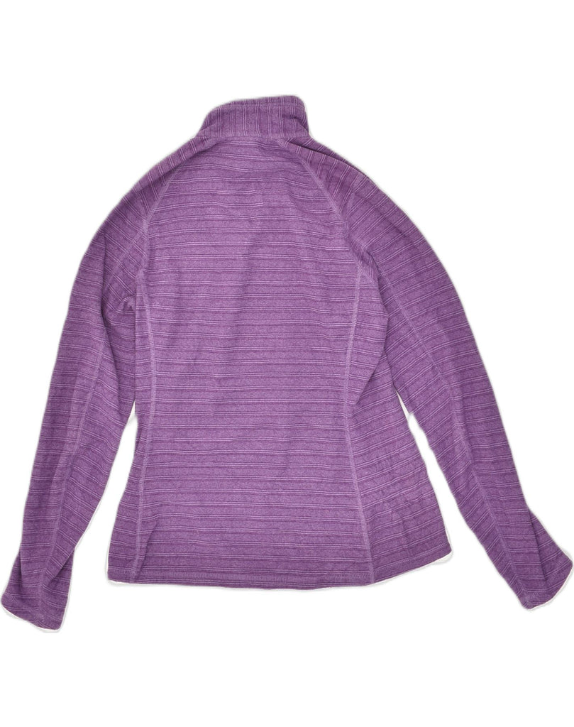 THE NORTH FACE Womens Zip Neck Fleece Jumper UK 10 Small Purple Striped | Vintage The North Face | Thrift | Second-Hand The North Face | Used Clothing | Messina Hembry 