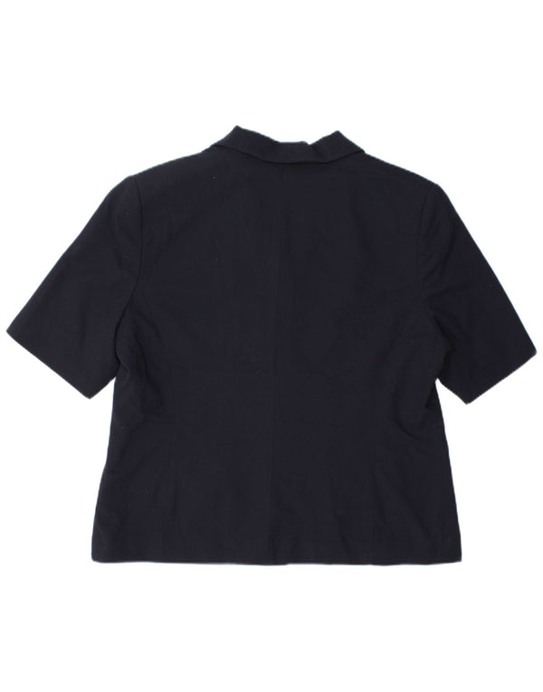 Marks & Spencer Womens Short Sleeve Blazer Jacket UK 18 XL Navy Blue