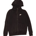 NIKE Mens Zip Hoodie Sweater Small Black Cotton Vintage Nike and Second-Hand Nike from Messina Hembry 