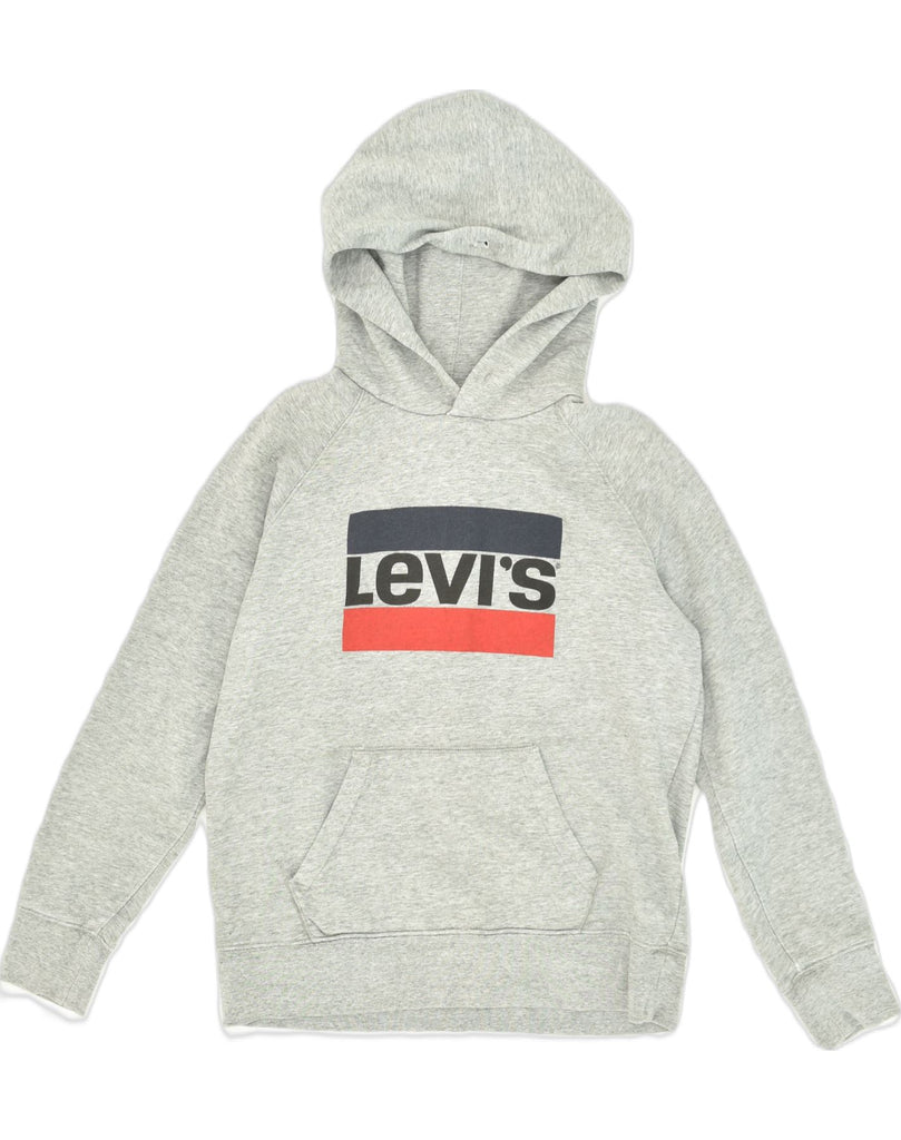 LEVI'S Mens Graphic Hoodie Jumper Small Grey Cotton | Vintage Levi's | Thrift | Second-Hand Levi's | Used Clothing | Messina Hembry 