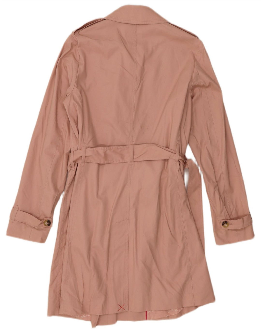 Boden Womens Trench Coat UK 10 Small Pink Cotton