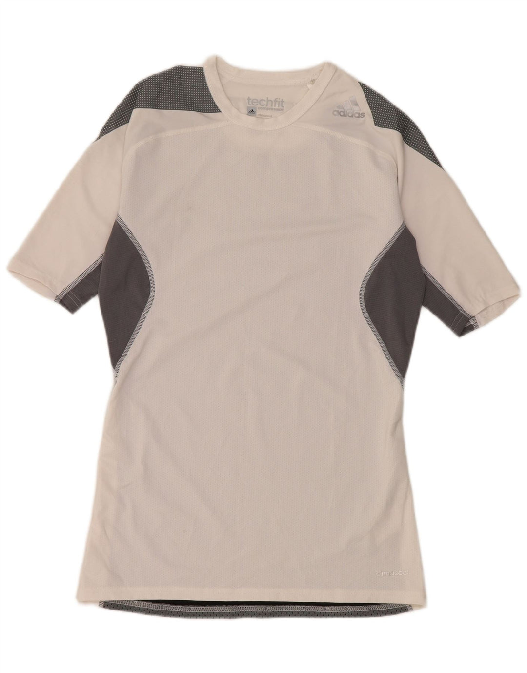 Adidas Mens Compression Graphic T-Shirt Top Large White Colourblock