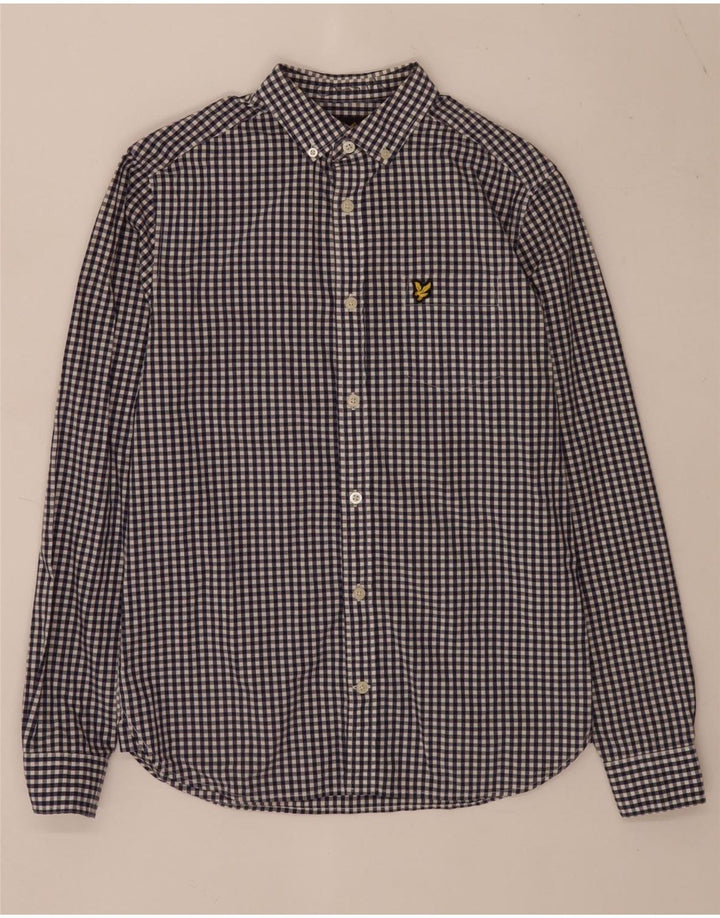 Lyle & Scott Mens Shirt XS Blue Gingham Cotton