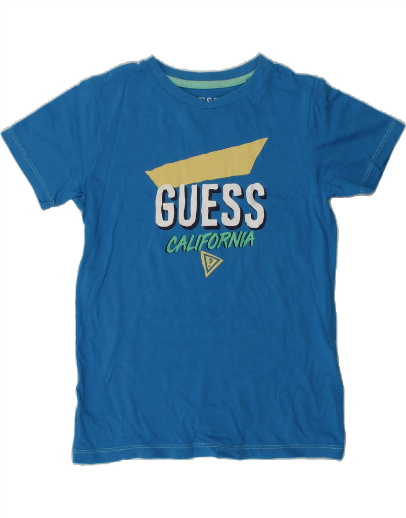 GUESS Boys Graphic T-Shirt Top 6-7 Years Blue Cotton | Vintage Guess | Thrift | Second-Hand Guess | Used Clothing | Messina Hembry 