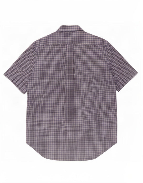 Nautica Mens Short Sleeve Classic Fit Shirt Large Blue Cotton