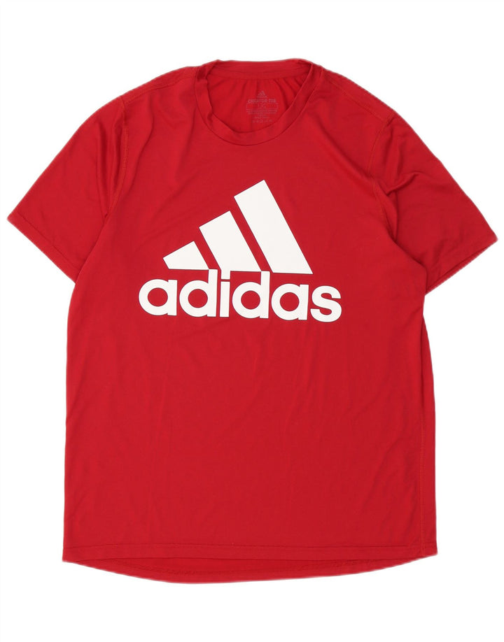 Adidas Mens Aeroready Graphic T-Shirt Top Large Red Polyester