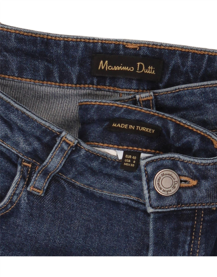 Massimo Dutti Womens Slim Jeans EU 40 Medium W30 L30 Blue Cotton