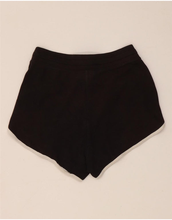 Champion Womens Sport Shorts UK 8 Small Black Cotton