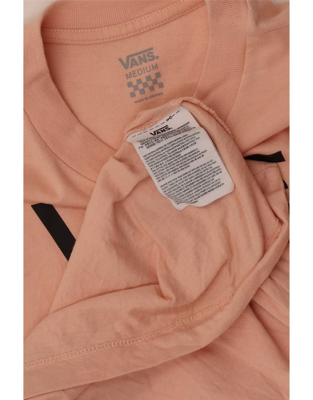 Vans Womens Graphic T-Shirt Top UK 12 Medium Pink Cotton
