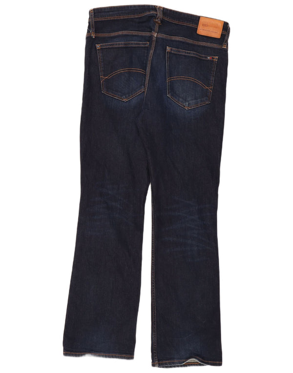 Tommy Hilfiger Mens Bootcut Jeans W38 L34 Navy Blue Cotton